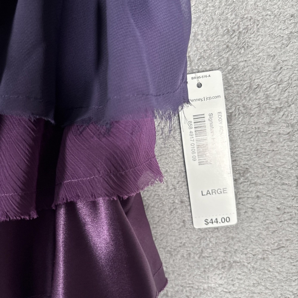 Spaghetti Strap Ruffled Tank Top - Purple - Picture 4 of 11